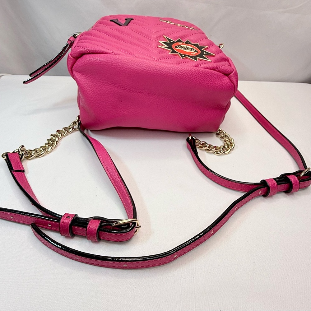 Victoria's Secret Vibrant Pink Quilted Backpack NWOT - Picture 6 of 16